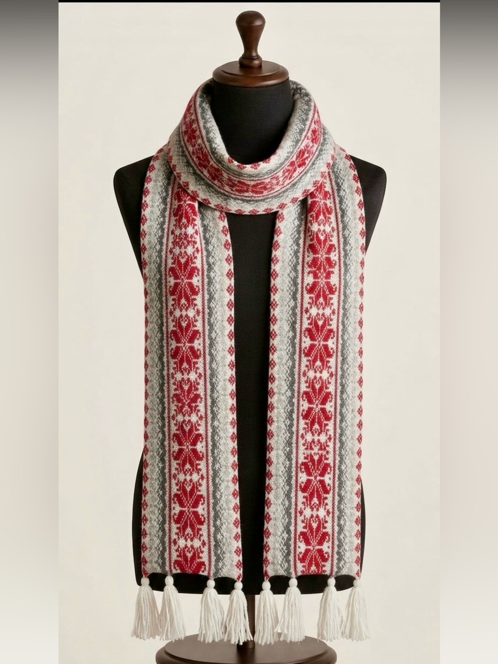 Eddie Bauer Fair Isle Snowflake Knit Scarf